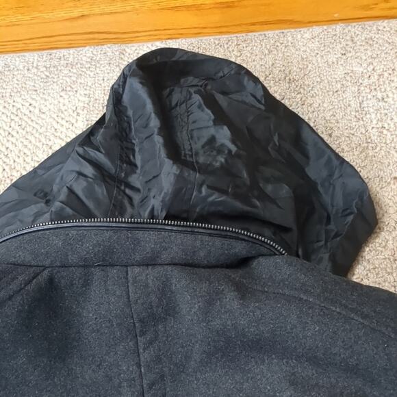 Cole Haan Men's Signature Melton Gray Wool Blend Trucker Coat M - Picture 10 of 10